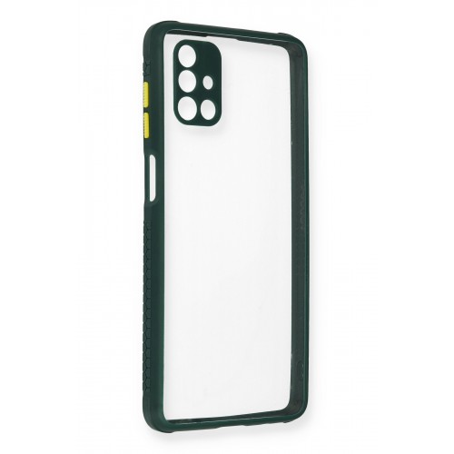 Newface Samsung Galaxy M51 Kılıf Miami Şeffaf Silikon - Koyu Yeşil Newface Samsung Galaxy M51 Kılıf Miami Şeffaf Silikon - Koyu Yeşil
