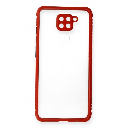 Newface Xiaomi Redmi Note 9 Kılıf Miami Şeffaf Silikon - Kırmızı Newface Xiaomi Redmi Note 9 Kılıf Miami Şeffaf Silikon - Kırmızı