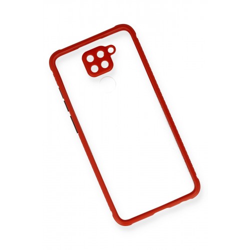 Newface Xiaomi Redmi Note 9 Kılıf Miami Şeffaf Silikon - Kırmızı Newface Xiaomi Redmi Note 9 Kılıf Miami Şeffaf Silikon - Kırmızı