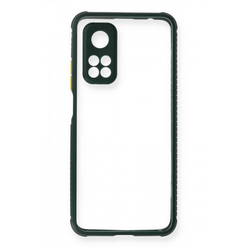 Newface Xiaomi Mi 10T Kılıf Miami Şeffaf Silikon - Koyu Yeşil Newface Xiaomi Mi 10T Kılıf Miami Şeffaf Silikon - Koyu Yeşil