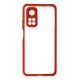 Newface Xiaomi Mi 10T Kılıf Miami Şeffaf Silikon - Kırmızı Newface Xiaomi Mi 10T Kılıf Miami Şeffaf Silikon - Kırmızı