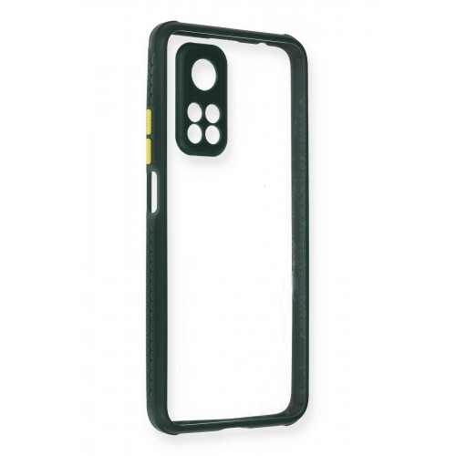 Newface Xiaomi Mi 10T Pro Kılıf Miami Şeffaf Silikon - Koyu Yeşil Newface Xiaomi Mi 10T Pro Kılıf Miami Şeffaf Silikon - Koyu Yeşil