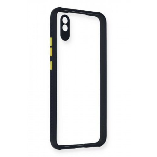 Newface Xiaomi Redmi 9A Kılıf Miami Şeffaf Silikon  - Lacivert