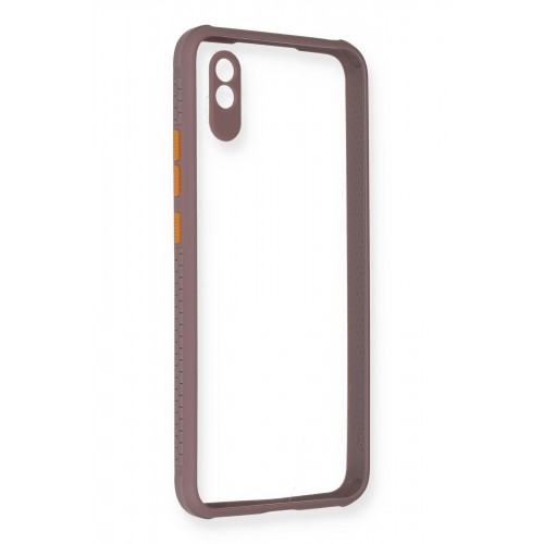 Newface Xiaomi Redmi 9A Kılıf Miami Şeffaf Silikon  - Açık Mor