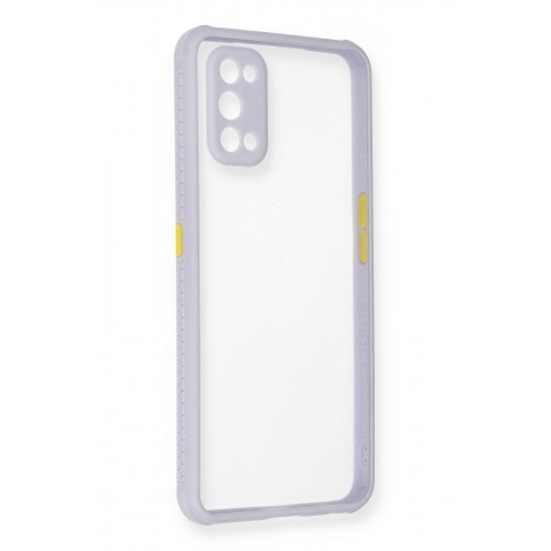 Newface Realme 7 Pro Kılıf Miami Şeffaf Silikon  - Lila