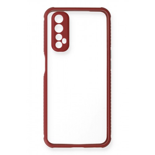 Newface Realme 7 Kılıf Miami Şeffaf Silikon - Fuşya Newface Realme 7 Kılıf Miami Şeffaf Silikon - Fuşya