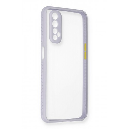 Newface Realme 7 Kılıf Miami Şeffaf Silikon - Lila Newface Realme 7 Kılıf Miami Şeffaf Silikon - Lila