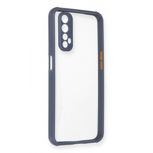 Newface Realme 7 Kılıf Miami Şeffaf Silikon  - Gri