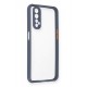 Newface Realme 7 Kılıf Miami Şeffaf Silikon  - Gri