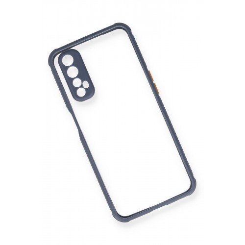 Newface Realme 7 Kılıf Miami Şeffaf Silikon - Gri Newface Realme 7 Kılıf Miami Şeffaf Silikon - Gri