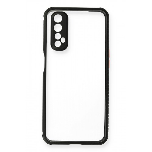 Newface Realme 7 Kılıf Miami Şeffaf Silikon - Siyah Newface Realme 7 Kılıf Miami Şeffaf Silikon - Siyah