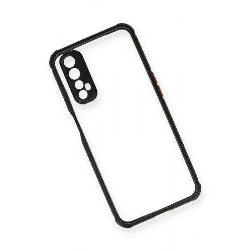 Newface Realme 7 Kılıf Miami Şeffaf Silikon - Siyah Newface Realme 7 Kılıf Miami Şeffaf Silikon - Siyah