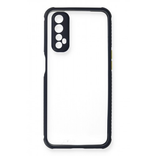 Newface Realme 7 Kılıf Miami Şeffaf Silikon - Lacivert Newface Realme 7 Kılıf Miami Şeffaf Silikon - Lacivert