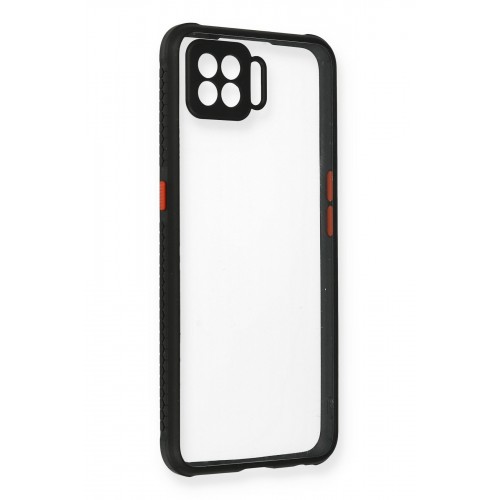 Newface Oppo A73 Kılıf Miami Şeffaf Silikon  - Siyah