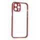 Newface iPhone 12 Pro Kılıf Miami Şeffaf Silikon  - Fuşya