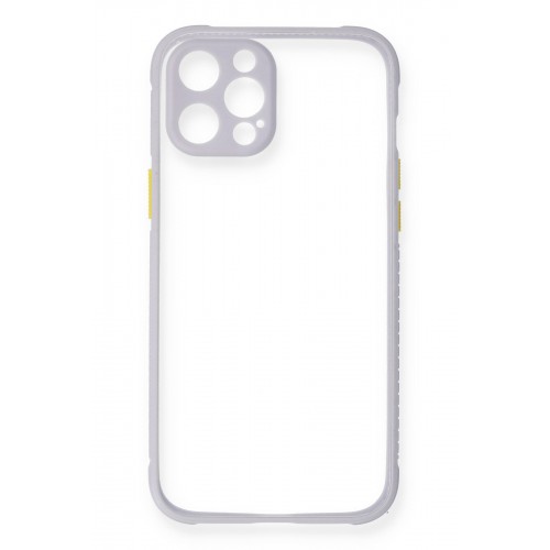 Newface iPhone 12 Pro Max Kılıf Miami Şeffaf Silikon - Lila Newface iPhone 12 Pro Max Kılıf Miami Şeffaf Silikon - Lila