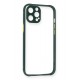 Newface iPhone 12 Pro Max Kılıf Miami Şeffaf Silikon  - Koyu Yeşil