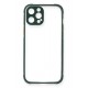 Newface iPhone 12 Pro Max Kılıf Miami Şeffaf Silikon  - Koyu Yeşil