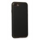 Newface iPhone 8 Kılıf Coco Deri Silikon Kapak - Siyah
