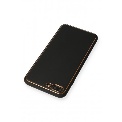Newface iPhone 8 Plus Kılıf Coco Deri Silikon Kapak - Siyah Newface iPhone 8 Plus Kılıf Coco Deri Silikon Kapak - Siyah