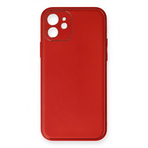 Newface iPhone 12 Mini Kılıf Coco Deri Silikon Kapak - Kırmızı Newface iPhone 12 Mini Kılıf Coco Deri Silikon Kapak - Kırmızı