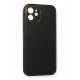 Newface iPhone 12 Mini Kılıf Coco Deri Silikon Kapak - Siyah