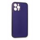 Newface iPhone 12 Pro Kılıf Coco Deri Silikon Kapak - Mor