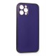 Newface iPhone 12 Pro Max Kılıf Coco Deri Silikon Kapak - Mor