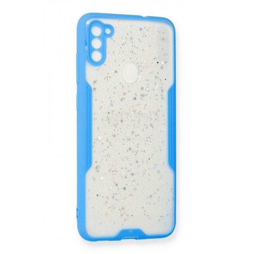 Newface Samsung Galaxy A11 Kılıf Platin Simli Silikon - Mavi Newface Samsung Galaxy A11 Kılıf Platin Simli Silikon - Mavi
