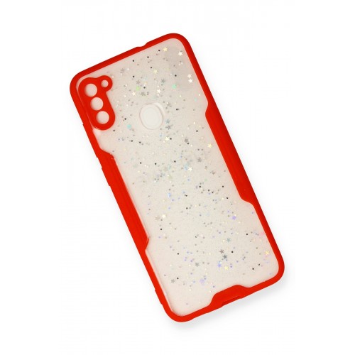 Newface Samsung Galaxy A11 Kılıf Platin Simli Silikon - Kırmızı Newface Samsung Galaxy A11 Kılıf Platin Simli Silikon - Kırmızı