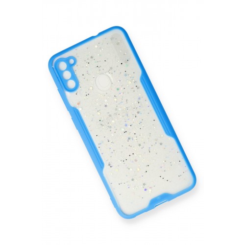 Newface Samsung Galaxy M11 Kılıf Platin Simli Silikon - Mavi Newface Samsung Galaxy M11 Kılıf Platin Simli Silikon - Mavi