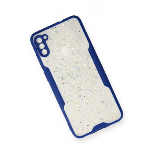 Newface Samsung Galaxy M11 Kılıf Platin Simli Silikon - Lacivert Newface Samsung Galaxy M11 Kılıf Platin Simli Silikon - Lacivert