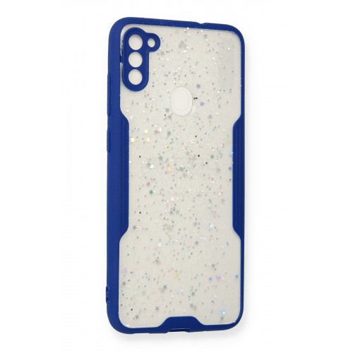 Newface Samsung Galaxy M11 Kılıf Platin Simli Silikon - Lacivert Newface Samsung Galaxy M11 Kılıf Platin Simli Silikon - Lacivert