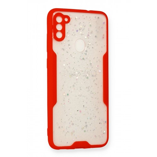 Newface Samsung Galaxy M11 Kılıf Platin Simli Silikon - Kırmızı Newface Samsung Galaxy M11 Kılıf Platin Simli Silikon - Kırmızı