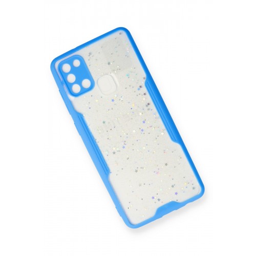 Newface Samsung Galaxy A21S Kılıf Platin Simli Silikon - Mavi Newface Samsung Galaxy A21S Kılıf Platin Simli Silikon - Mavi