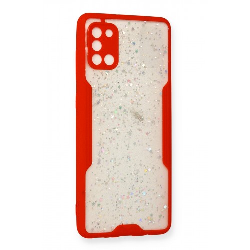 Newface Samsung Galaxy A31 Kılıf Platin Simli Silikon - Kırmızı Newface Samsung Galaxy A31 Kılıf Platin Simli Silikon - Kırmızı