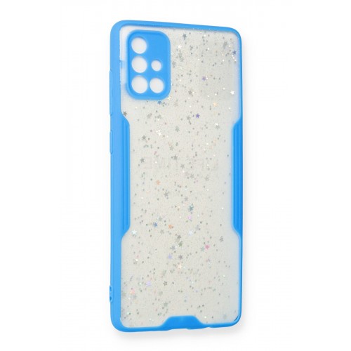 Newface Samsung Galaxy A71 Kılıf Platin Simli Silikon - Mavi Newface Samsung Galaxy A71 Kılıf Platin Simli Silikon - Mavi