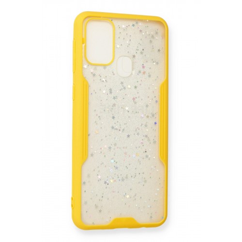 Newface Samsung Galaxy M31 Kılıf Platin Simli Silikon - Sarı Newface Samsung Galaxy M31 Kılıf Platin Simli Silikon - Sarı