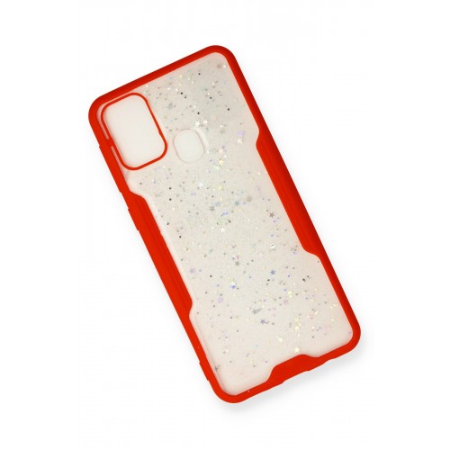 Newface Samsung Galaxy M31 Kılıf Platin Simli Silikon - Kırmızı Newface Samsung Galaxy M31 Kılıf Platin Simli Silikon - Kırmızı