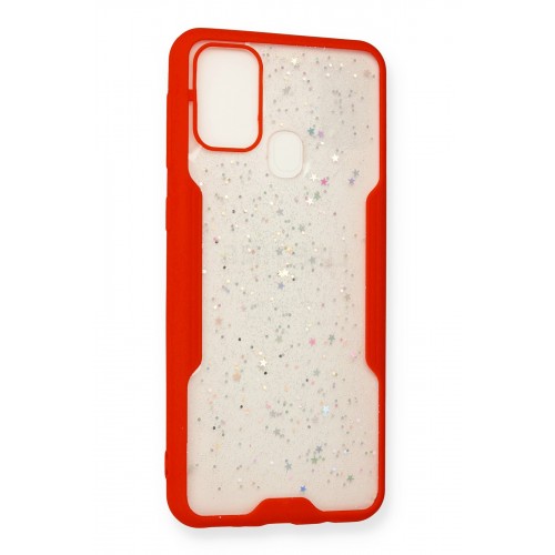 Newface Samsung Galaxy M31 Kılıf Platin Simli Silikon - Kırmızı Newface Samsung Galaxy M31 Kılıf Platin Simli Silikon - Kırmızı