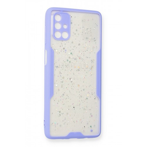 Newface Samsung Galaxy M51 Kılıf Platin Simli Silikon - Lila Newface Samsung Galaxy M51 Kılıf Platin Simli Silikon - Lila