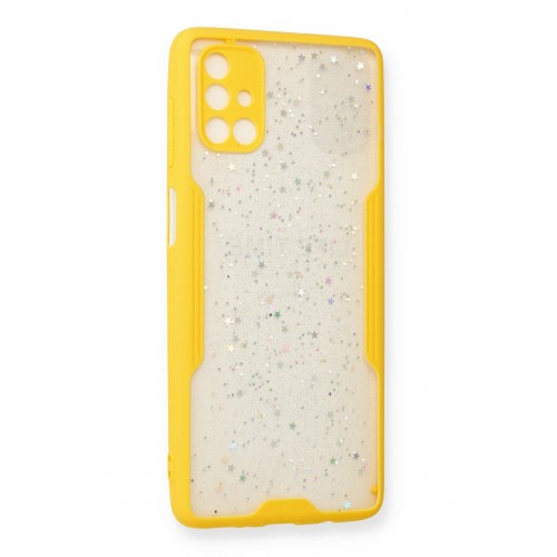 Newface Samsung Galaxy M51 Kılıf Platin Simli Silikon - Sarı Newface Samsung Galaxy M51 Kılıf Platin Simli Silikon - Sarı