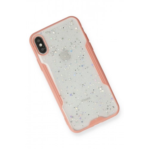 Newface iPhone XS Max Kılıf Platin Simli Silikon - Pembe Newface iPhone XS Max Kılıf Platin Simli Silikon - Pembe