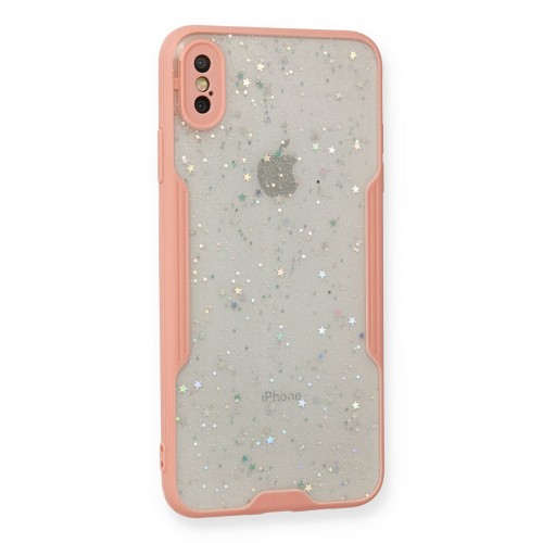 Newface iPhone XS Max Kılıf Platin Simli Silikon - Pembe Newface iPhone XS Max Kılıf Platin Simli Silikon - Pembe