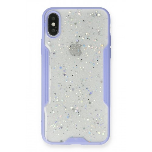 Newface iPhone XS Max Kılıf Platin Simli Silikon - Lila Newface iPhone XS Max Kılıf Platin Simli Silikon - Lila