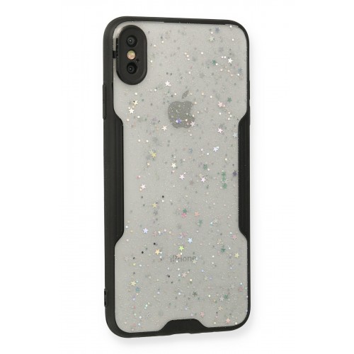 Newface iPhone XS Max Kılıf Platin Simli Silikon - Siyah Newface iPhone XS Max Kılıf Platin Simli Silikon - Siyah