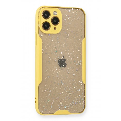 Newface iPhone 11 Pro Max Kılıf Platin Simli Silikon - Sarı Newface iPhone 11 Pro Max Kılıf Platin Simli Silikon - Sarı