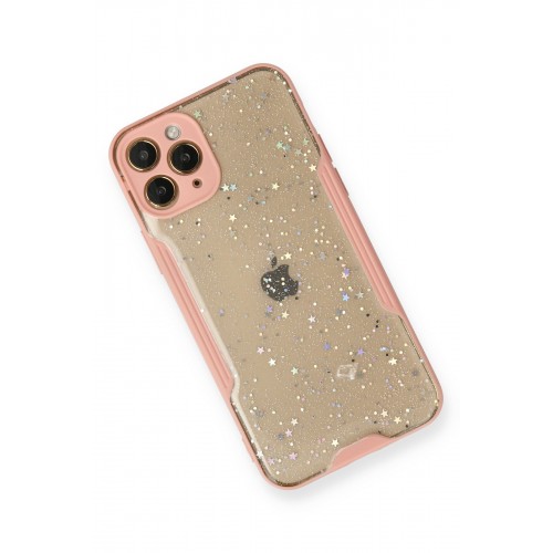Newface iPhone 11 Pro Max Kılıf Platin Simli Silikon - Pembe Newface iPhone 11 Pro Max Kılıf Platin Simli Silikon - Pembe