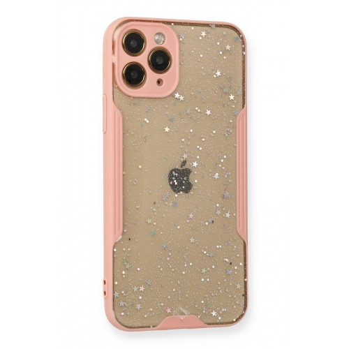 Newface iPhone 11 Pro Max Kılıf Platin Simli Silikon - Pembe Newface iPhone 11 Pro Max Kılıf Platin Simli Silikon - Pembe