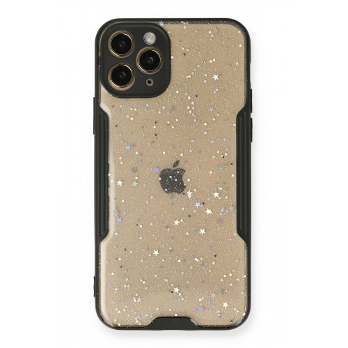 Newface iPhone 11 Pro Max Kılıf Platin Simli Silikon - Siyah Newface iPhone 11 Pro Max Kılıf Platin Simli Silikon - Siyah
